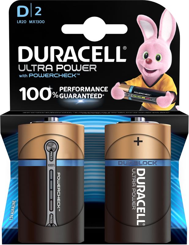 Duracell D Ultra Power batterijen (2 stuks)