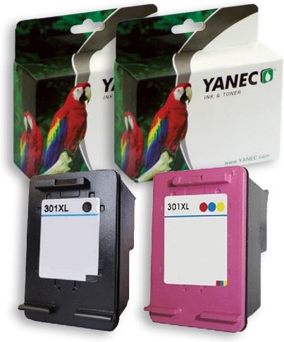 YANEC 301 XL Zwart en Kleur (2 Pack) (HP) YIN091-092
