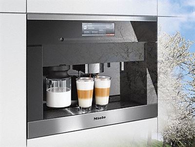 Miele 24 Inch CVA6805 Whole Bean Built-In Plumbed Coffee Machine,M Touch  Controls,Dual Dispensing Spouts,10 User Profiles,Automatic Rinse/Cleaning