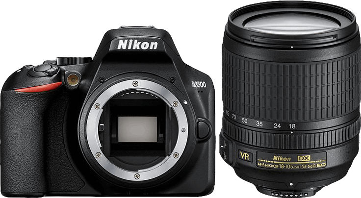 Nikon D3500 + AF-S 18-105 mm 1:3.5-5.6G ED VR zwart