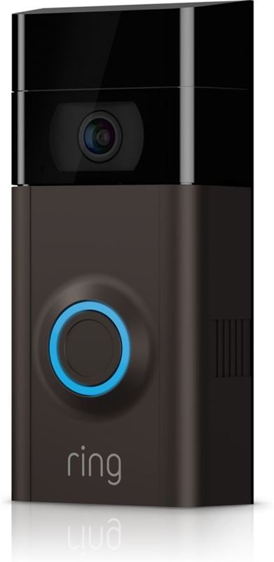 Ring Video Deurbel 2 Draadloze deurbel met camera en geluid voor tablets en smartphones inclusief deurbelgong
