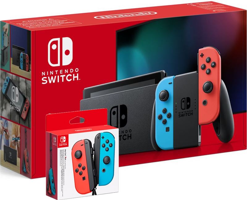 Nintendo Switch + 2 controllers 32GB / blauw, rood