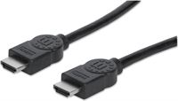 MANHATTAN HDMI Cable, 4K, Male to Male, 1m, 4K@30Hz, ARC, 3D, Shielded, Black, Polybag