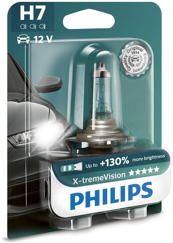 Philips X-tremeVision Type lamp: H7, verpakking van 1, koplamp voor auto