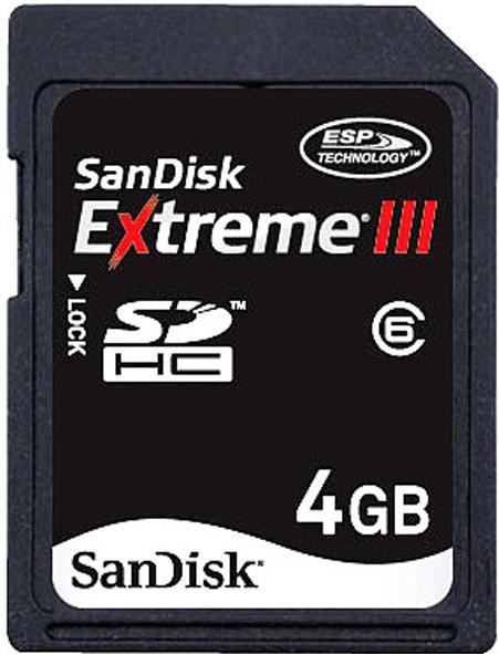 Sandisk Extreme III SDHC 4GB