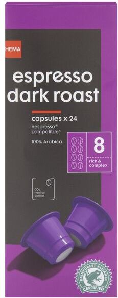HEMA Koffiecups Espresso Dark Roast - 24 Stuks