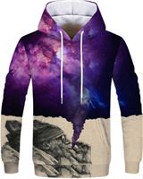 Stuff Certified Hoodie Sweater Trui met Kap Large - Universe Print