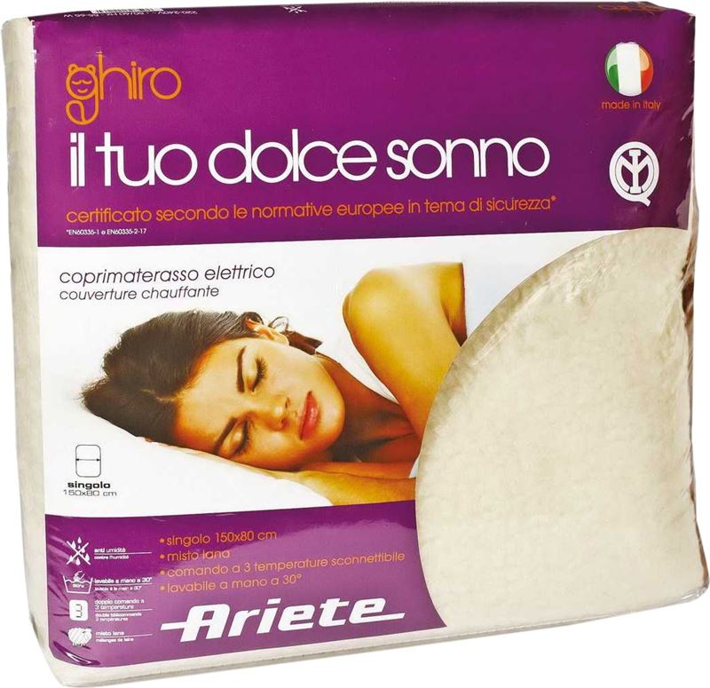 Ariete Electric Underblanket Wool Blend single mod.8812