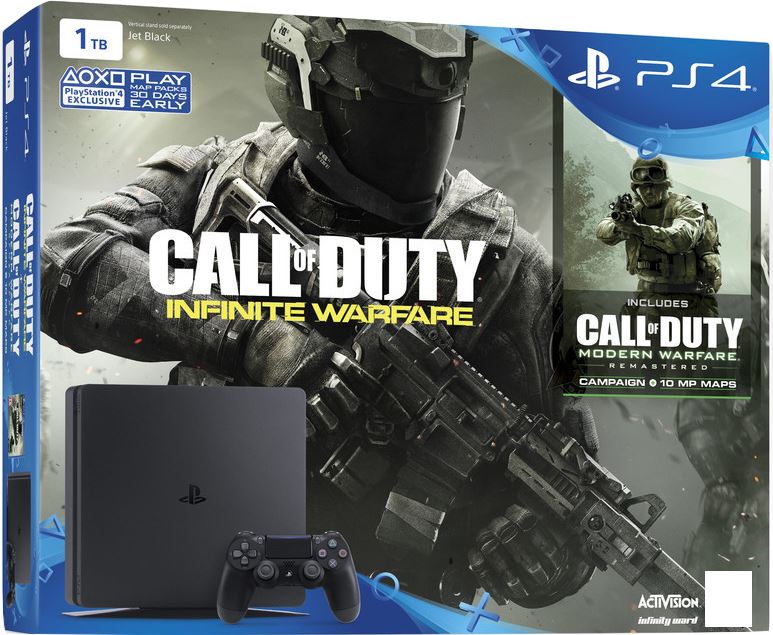Sony PlayStation 4 + Call of Duty: Infinite Warfare Legacy Edition 1TB / zwart / Call of Duty: Infinite Warfare, Call of Duty: Modern Warfare Remastered