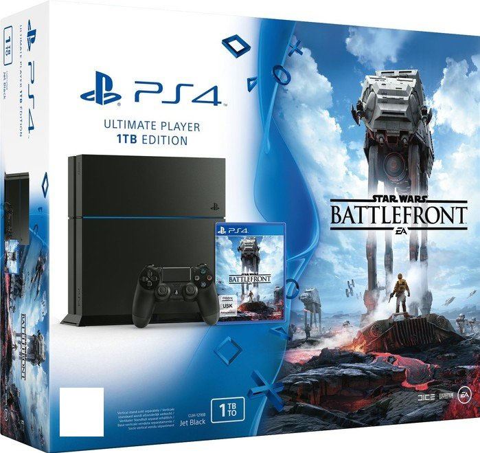 Sony PlayStation 4 + Star Wars: Battlefront 1TB / zwart / Star Wars: Battlefront
