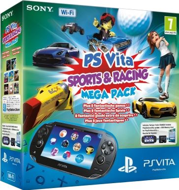 Sony PlayStation Vita 3G/Wi-Fi 8GB MC Sports & Racing Mega Pack zwart