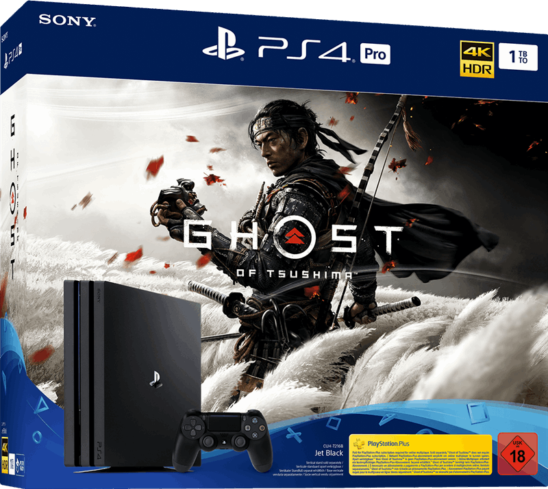 Sony PlayStation 4 PRO 1TB / zwart / Ghost of Tushima