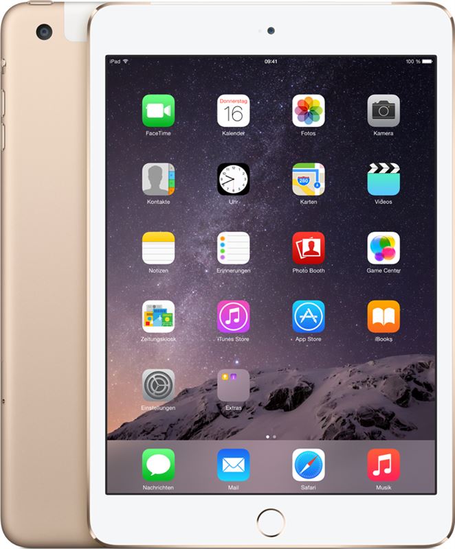 Apple iPad mini 3 2014 7,9 inch / goud / 64 GB / 4G