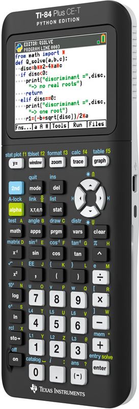 Texas Instruments TI-84 Plus CE-T Python grafische rekenmachine Rekenmachine kopen? | Kieskeurig.nl | helpt je kiezen