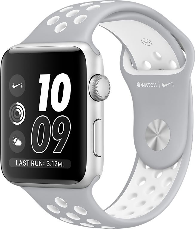 Apple Watch Nike+ wit, zilver / M|L