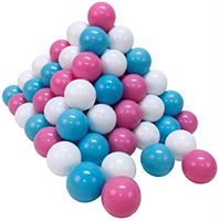 KNORRTOYS knorr® speelgoedbollenset ca. Ø6 cm - 100 bolletjes ros/crème/blauw light