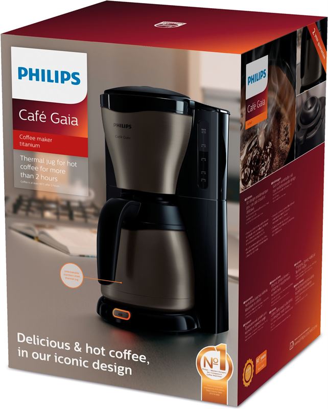 kans boycot passen Philips Café Gaia Collection HD7547 zwart, titanium | Reviews |  Kieskeurig.nl