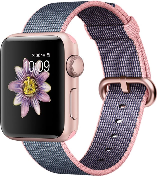 Apple Watch Series 2 blauw, roze