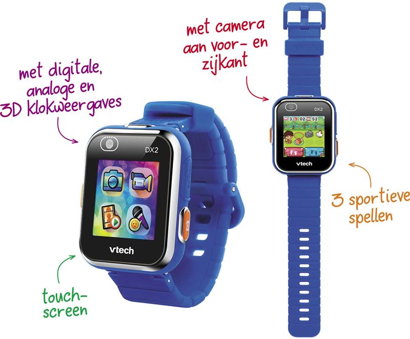 uitzetten Vervreemden expeditie VTech KidiZoom Smartwatch DX2 blauw | Prijzen vergelijken | Kieskeurig.nl
