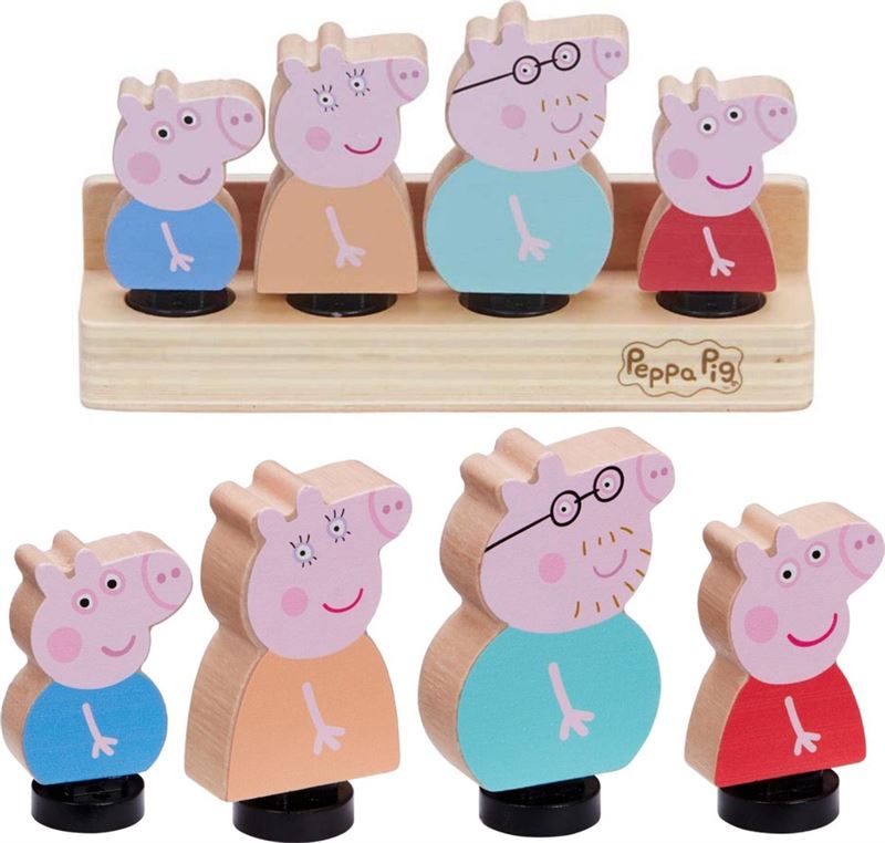 Peppa Pig Houten Speelgoed - 4 Figuren - George - Peppa - Daddy- Mummy ...