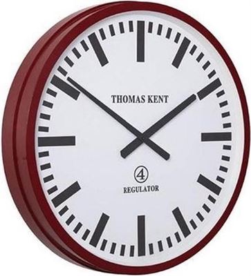 worm Mooi Tub Thomas Kent Wandklok Regulator 54 Cm Staal Wit/rood | Prijzen vergelijken |  Kieskeurig.nl
