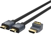BlueBuilt HDMI 2.1 Kabel Nylon 1 Meter + 90° Adapter