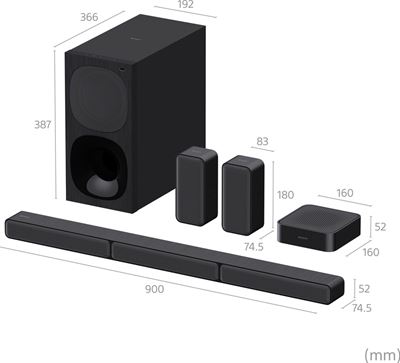 Sony HT-S40R Soundbar met subwoofer en draadloze achterspeakers - Zwart home cinema set kopen? | Kieskeurig.nl | helpt je kiezen