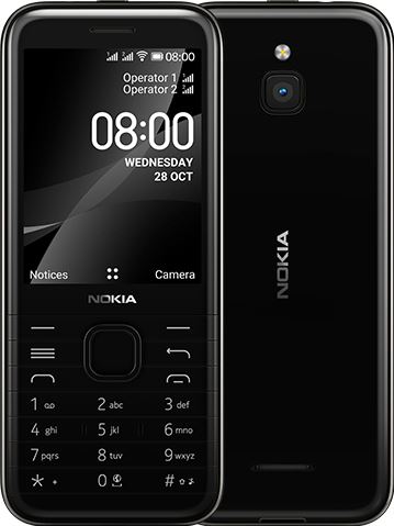 Nokia 8000 4G 4 GB / zwart / (dualsim)