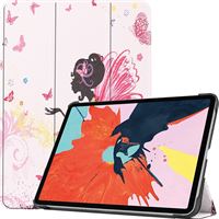 Case2go iPad Air 2020 hoes - 10.9 Inch - Tri fold Book Case - Flower Fairy