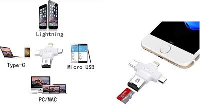 Xssive Otg Adapter All In 1 Usb Type C Micro Usb Lightning Micro Usb Card Reader Wit Prijzen Vergelijken Kieskeurig Nl