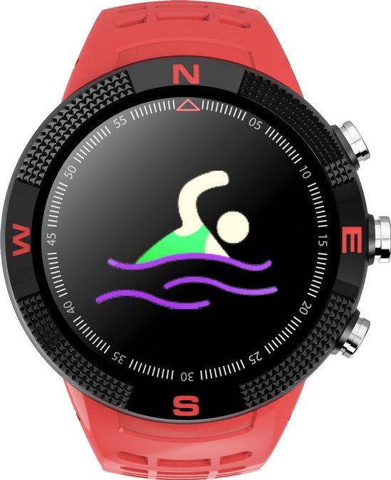 Lipa Armin F18 smartwatch GPS zwart, rood