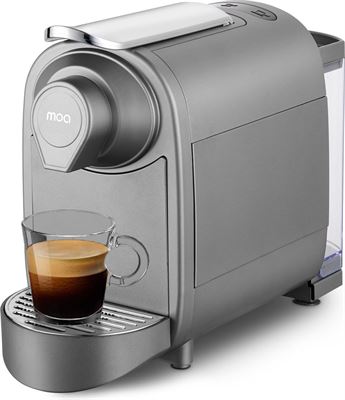MOA Koffiemachine - Koffiecupmachine - Koffieapparaat voor cups - Espressomachine - Nespresso koffiemachine - ristretto, espresso & lungo - Titanium - espressomachine kopen? | | Kieskeurig.nl | je kiezen