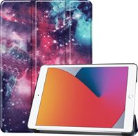 Case2go iPad 2020 hoes - 10.2 inch - Tri-Fold Book Case - Galaxy