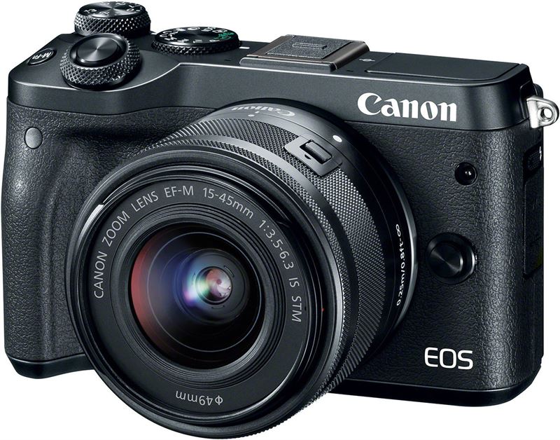 Canon EOS M6 + EF-M 15-45mm 3.5-6.3 IS STM zwart