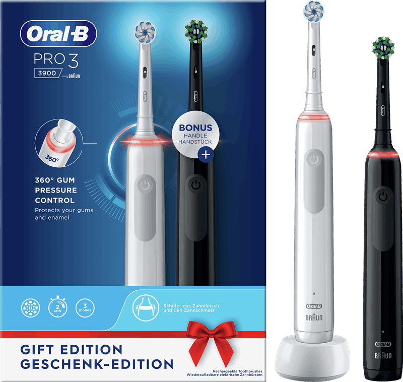 Oral-B Pro 3 3900 zwart, / duo pack Elektrische tandenborstel kopen? | Kieskeurig.nl helpt je kiezen