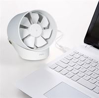 Mikamax USB Design Ventilator – Mini Ventilator - USB Ventilator Voor Laptop – Wit