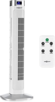 blad Plicht Bourgeon OneConcept Hightower 2G zuilventilator staande ventilator 42W timer wit  ventilator kopen? | Kieskeurig.be | helpt je kiezen