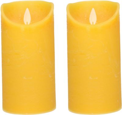 voetstappen Niet genoeg graven Anna's Collection 2x Oker gele LED kaarsen / stompkaarsen 15 cm - Luxe  kaarsen op batterijen met bewegende vlam kaars kopen? | Kieskeurig.nl |  helpt je kiezen