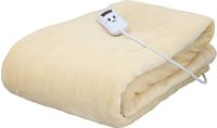 Alpina elektrische deken - 1 persoons - flanel - met timer - 10 warmtestanden - 130x180 cm