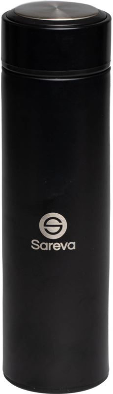 Sareva Thermosfles Thermosbeker Drinkfles Zwart 0.5 Liter