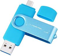 mygzq OTG USB Flash Drive USB 3.0 Hoge snelheid Pen Drive 16 GB 32GB 64 GB 128 GB 256 GB Pendrive Micro USB Stick Flash Memory Disk (Capacity : 8GB, Color : Blue)
