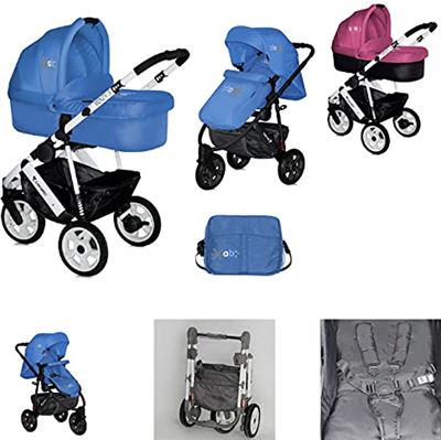 Lorelli kinderwagen in 1 luchtbanden, luiertas, babykuip, blauw | Prijzen vergelijken | Kieskeurig.nl