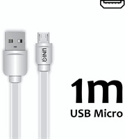 UNIQ accessory Micro USB Kabel 1m 2.1A Wit (8719273250563 )