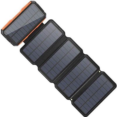 opschorten steen Politiek LEIK 26800mAh Draagbare Solar Powerbank 5 Zonnepanelen - Flexibele Zonne-energie  Oplader 7 5W Zon Oranje gsm lader kopen? | Kieskeurig.be | helpt je kiezen