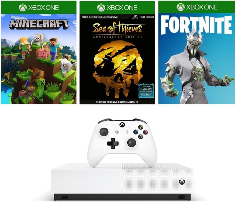 Microsoft Xbox One S 1TB / wit / Sea of Thieves, Minecraft, Fortnite Battle Royale