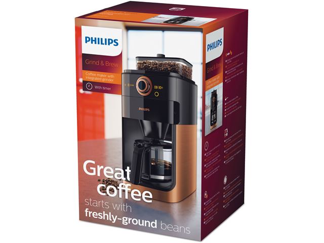 Philips Grind & Brew HD7768 zwart, koper koffiezetapparaat kopen? | Archief | Kieskeurig.nl | je kiezen