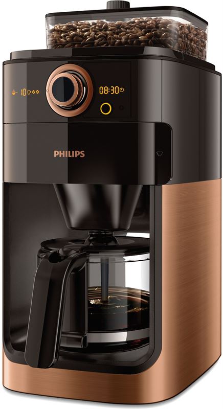 Philips Grind & Brew HD7768 zwart, koper