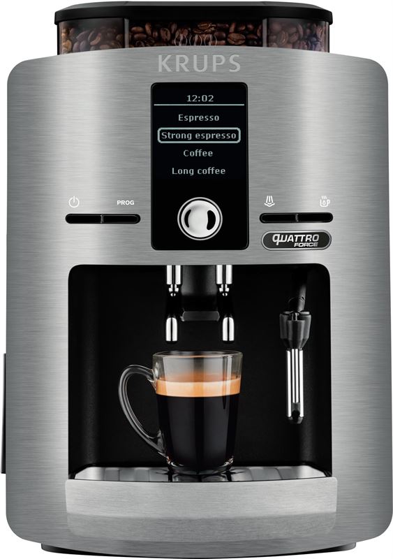 Krups Volautomatische espressomachine One-Touch-Cappuccino Latt'Espress Zwart EA82FB zilver