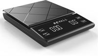 REVALL Digitale Precisie Keukenweegschaal - Weegschaal met Lek matje - Inclusief batterijen - Zwart