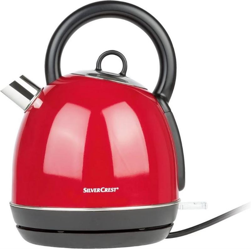 Silvercrest SILVERCREST® Waterkoker 1,8 l Rood - Trendy waterkoker met handig handvat - Vermogen: 2400 W - Capaciteit: 1,8 l